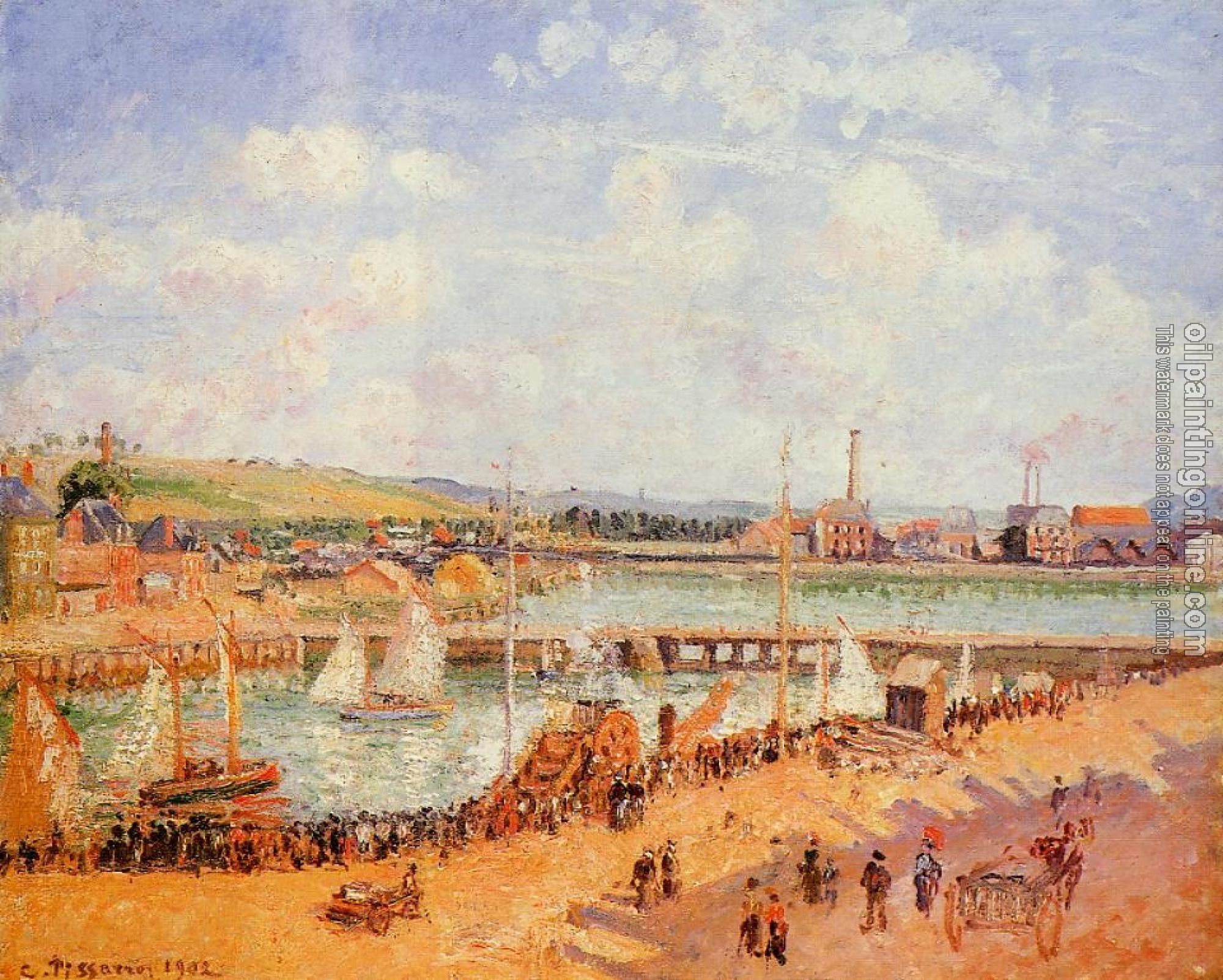 Pissarro, Camille - The Port of Dieppe, the Dunquesne and Berrigny Basins